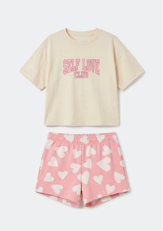Foto do produto: Conjunto Infantil Menina Curto Estampado - Rosa