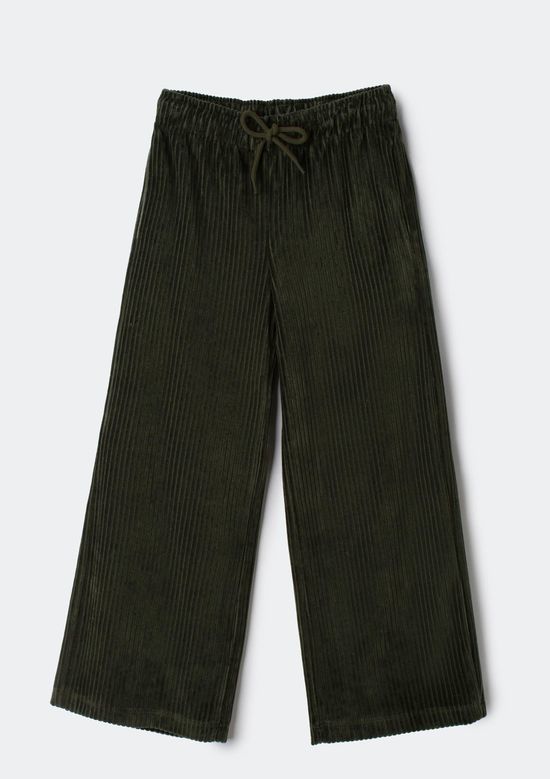 Foto do produto: Calça Infantil Menina Wide Leg Em Veludo Cotelê - Verde