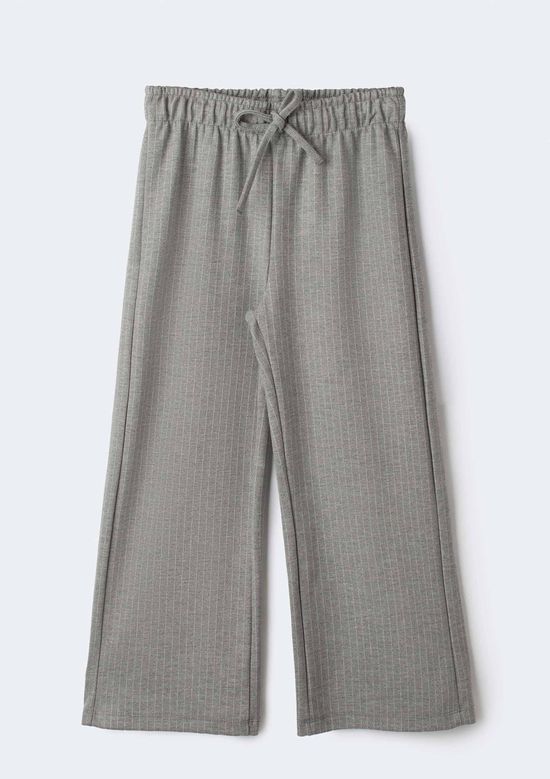 Foto do produto: Calça Infantil Menina Wide Leg Risca De Giz - Cinza