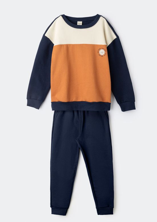 Foto do produto: Conjunto De Moletom Infantil Menino Com Estampa - Azul