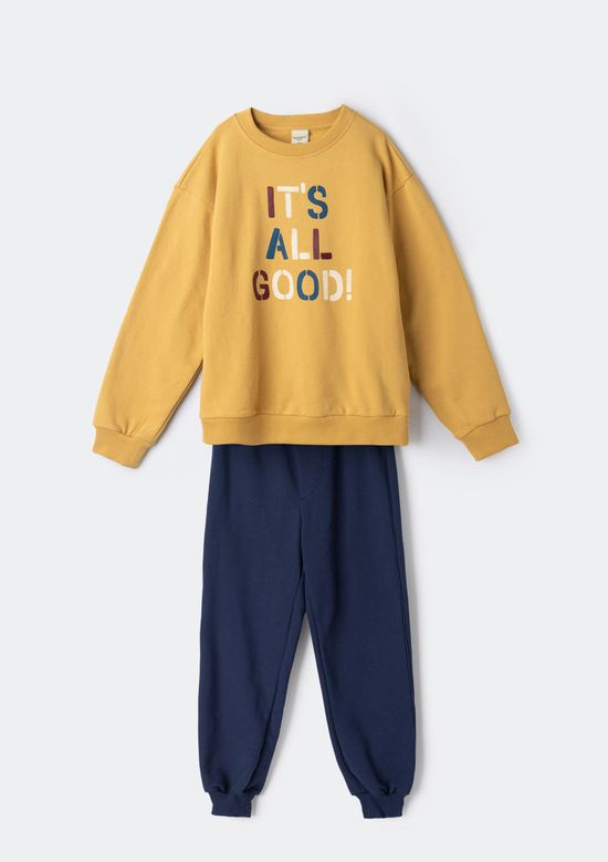 Foto do produto: Conjunto Infantil Menino Em Moletom - Azul