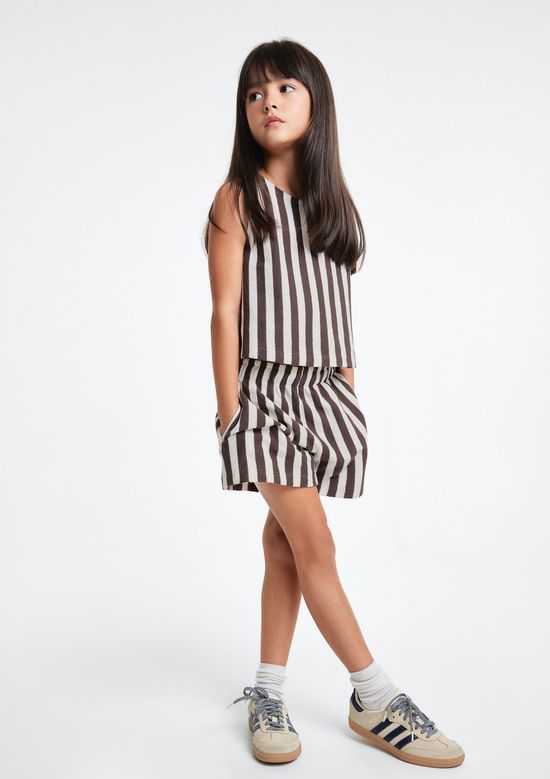 Foto do produto: Conjunto Infantil Menina Fio Tinto Texturizado - Marrom