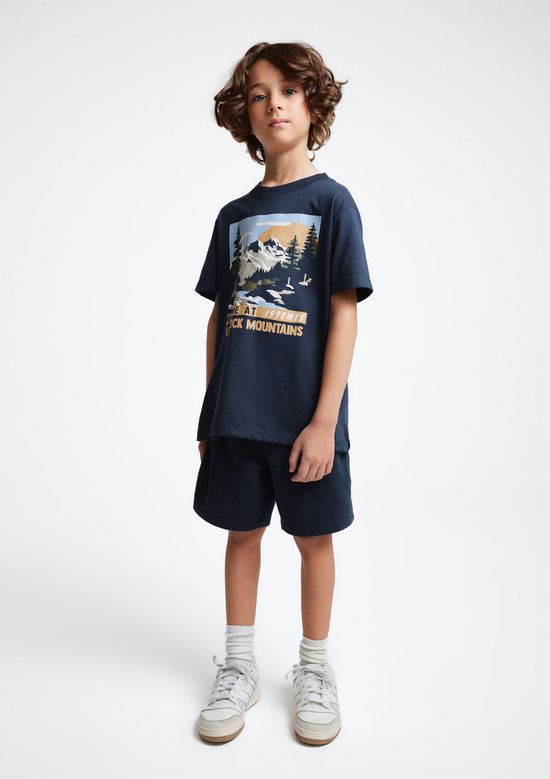 Foto do produto: Conjunto Infantil Menino Curto Com Estampa - Azul