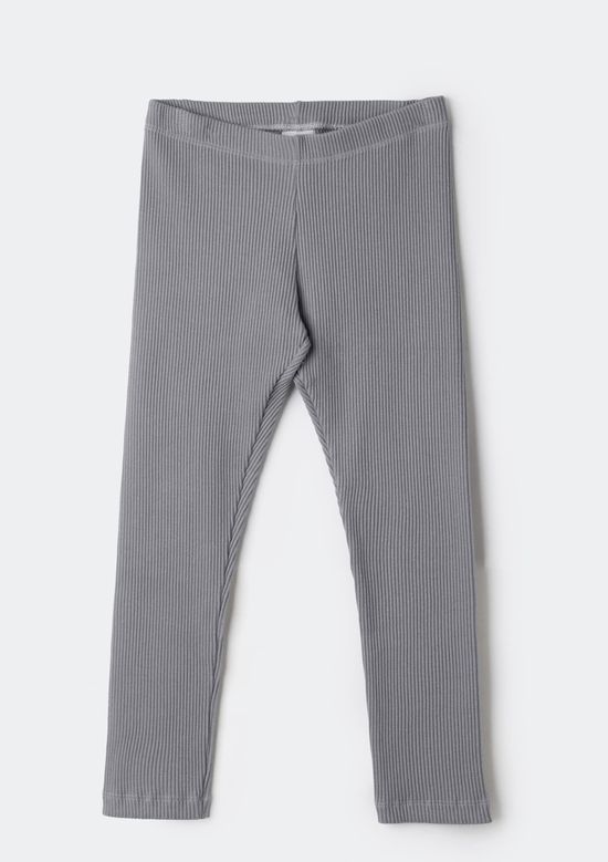 Foto do produto: Calça Legging Infantil Menina Em Ribana Canelada - Cinza