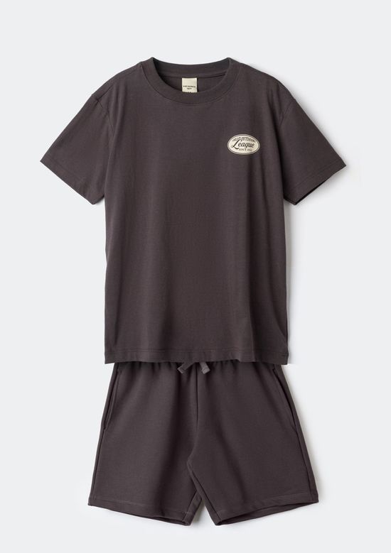 Foto do produto: Conjunto Infantil Menino Oversized Estampado - Cinza
