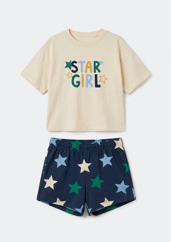 Foto do produto: Conjunto Infantil Menina Curto Estampado - Azul