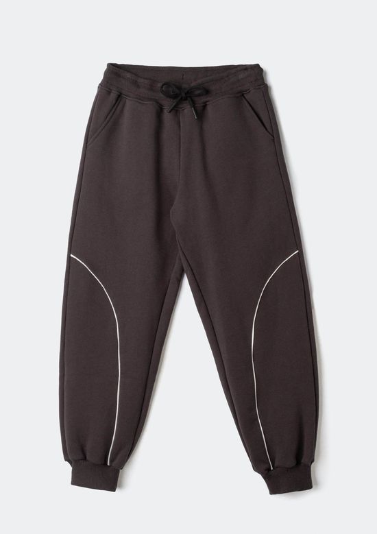 Foto do produto: Calça Infantil Menino Jogger Em Moletom - Cinza