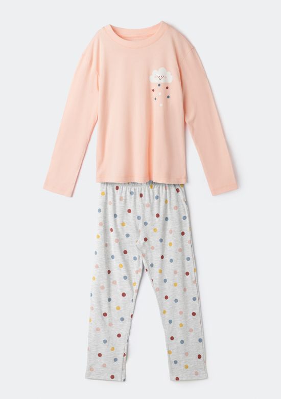 Foto do produto: Conjunto de Pijama Longo Infantil Menina Estampado - Rosa