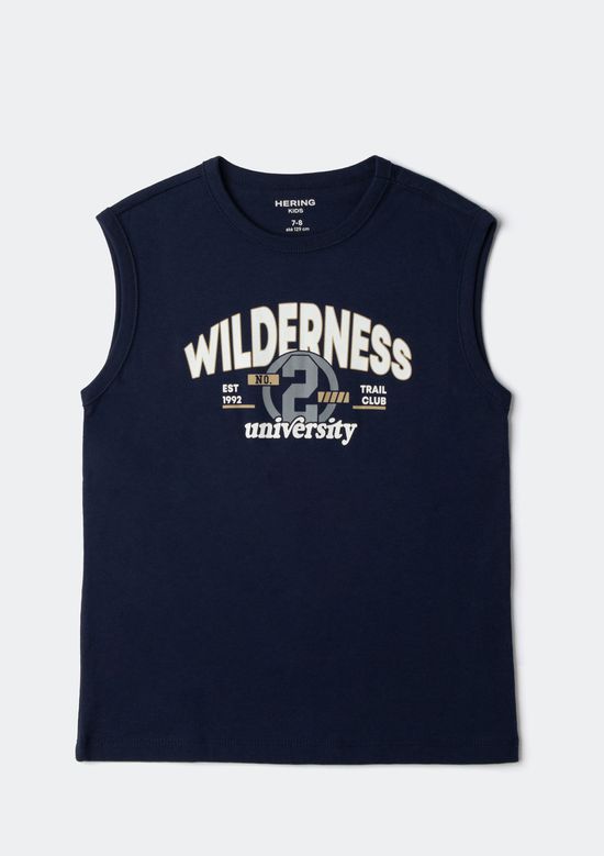 Foto do produto: Regata Infantil Menino Em Malha Com Estampa - Azul