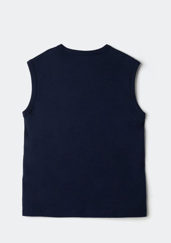 Foto do produto: Regata Infantil Menino Em Malha Com Estampa - Azul