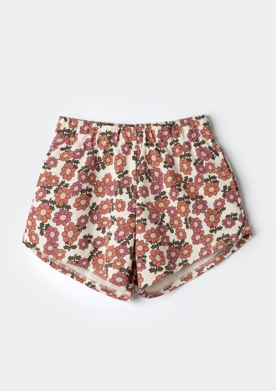 Foto do produto: Shorts Infantil Menina Cós Elástico Estampado - Rosa