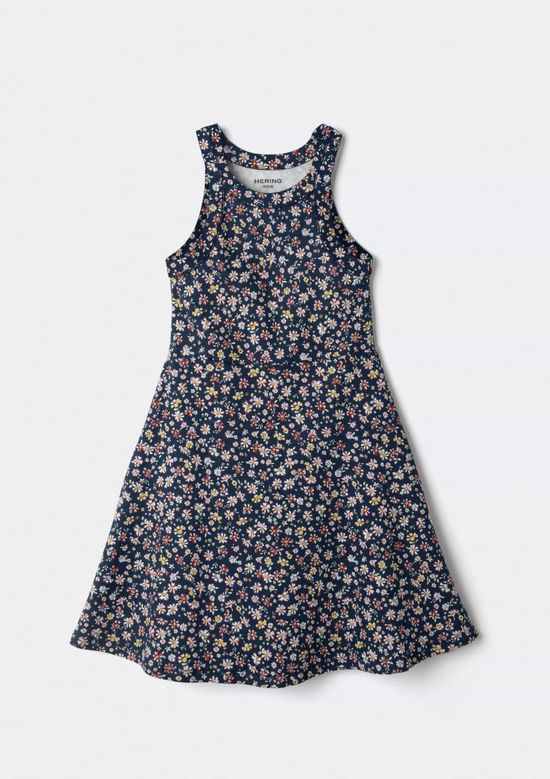 Foto do produto: Vestido Infantil Curto Em Ribana Canelada - Azul