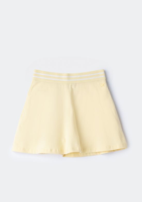 Foto do produto: Shorts Saia Infantil Em Malha De Algodão - Amarelo