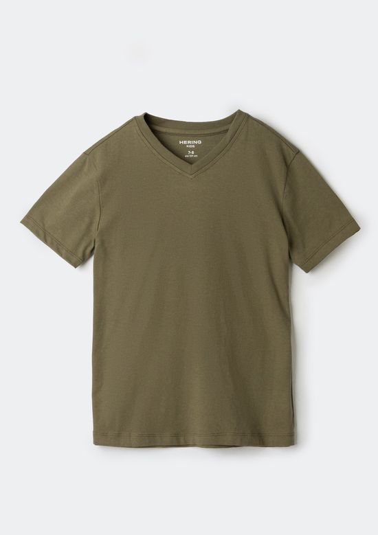 Foto do produto: Camiseta Infantil Menino Manga Curta Gola V - Verde