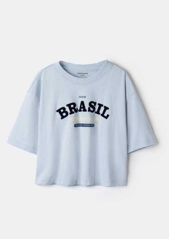 Foto do produto: Blusa Infantil Menina Box Estampada - Azul