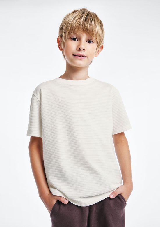 Foto do produto: Camiseta Infantil Menino Manga Curta - Off white