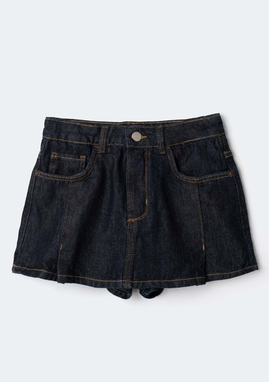 Foto do produto: Shorts Saia Jeans Infantil Estonado - Azul