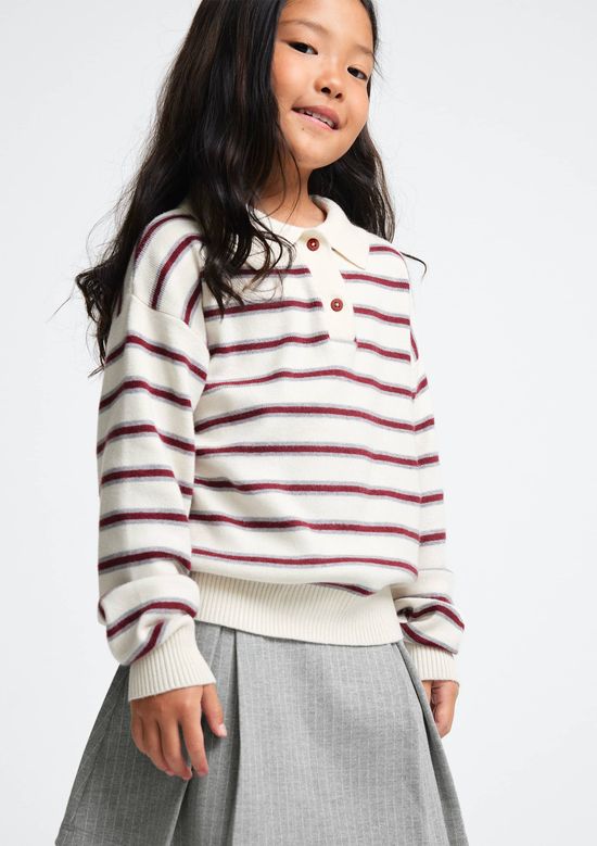 Foto do produto: Blusa Polo Infantil Menina Em Tricô - Off white