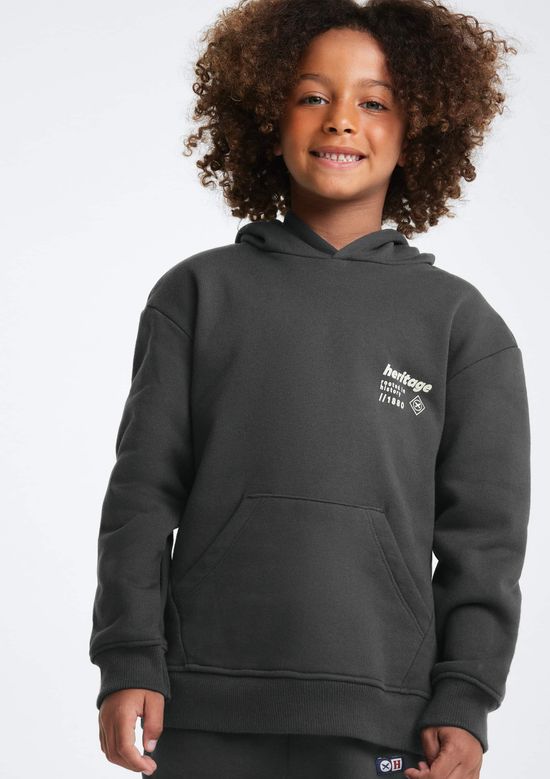 Foto do produto: Blusão Infantil Menino Com Capuz - Cinza