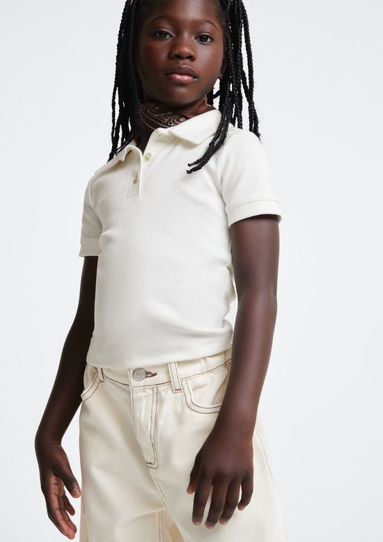 Foto do produto: Polo Infantil Menina Em Ribana - Off white