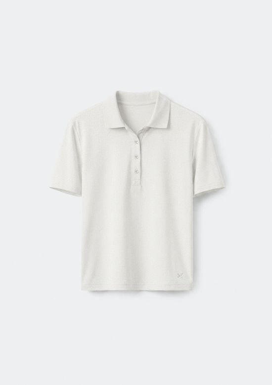 Foto do produto: Polo Infantil Menina Em Ribana - Off white