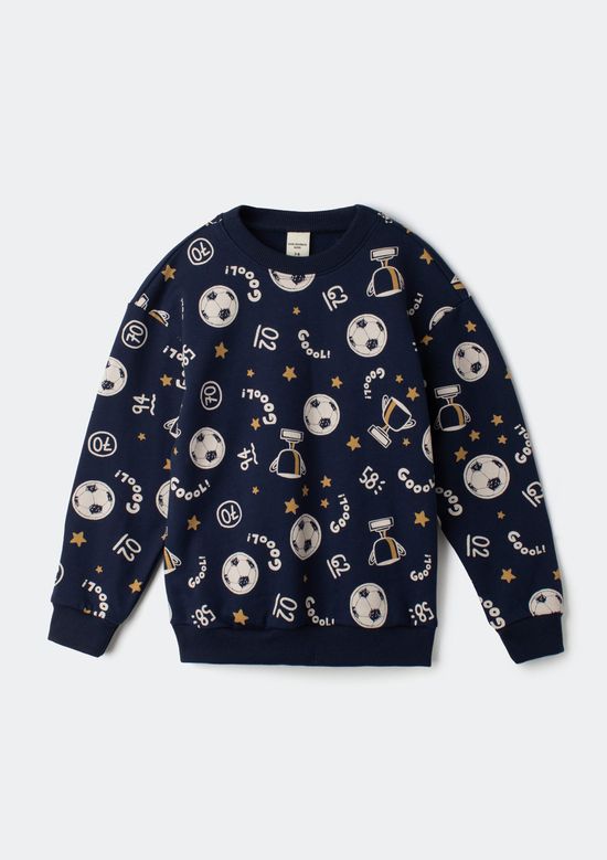 Foto do produto: Blusão Infantil Menino Estampado - Azul