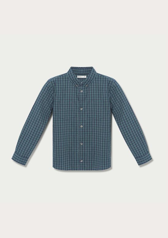 Foto do produto: Camisa Infantil Menino Comfort Fio Tinto Xadrez - Verde