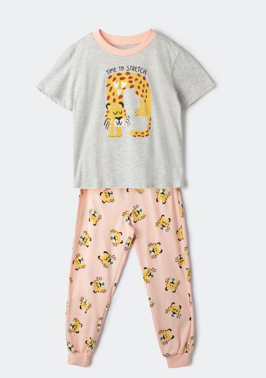 Foto do produto: Pijama Infantil Menina Com Estampa Brilha No Escuro - Rosa