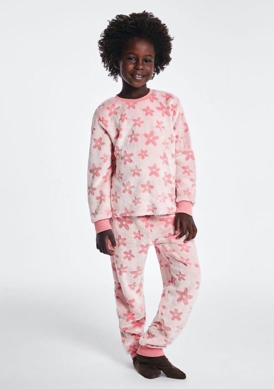 Foto do produto: Pijama Infantil Menina Em Fleece - Rosa