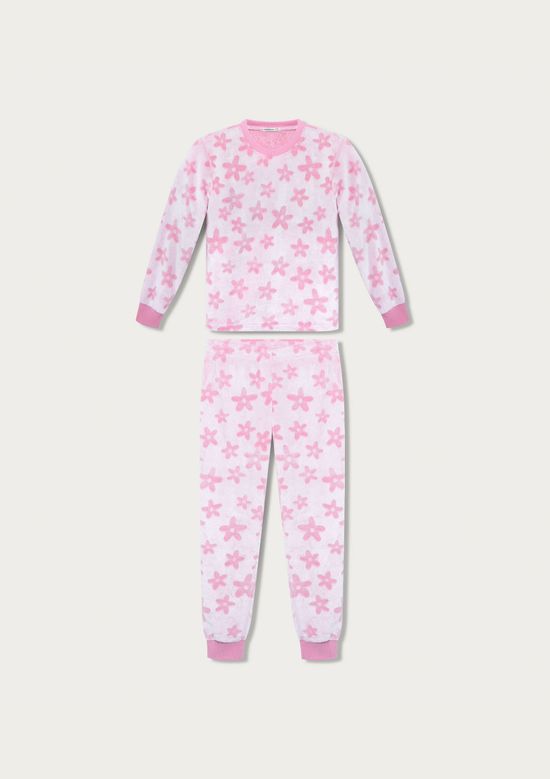 Foto do produto: Pijama Infantil Menina Em Fleece - Rosa