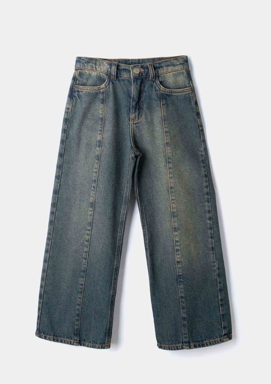 Foto do produto: Calça Jeans Infantil Menina Wide Leg - Azul