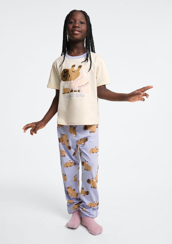 Foto do produto: Pijama Infantil Menina Com Estampa Brilha No Escuro - Azul