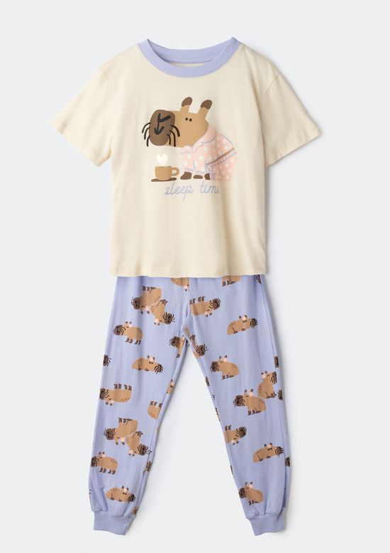Foto do produto: Pijama Infantil Menina Com Estampa Brilha No Escuro - Azul