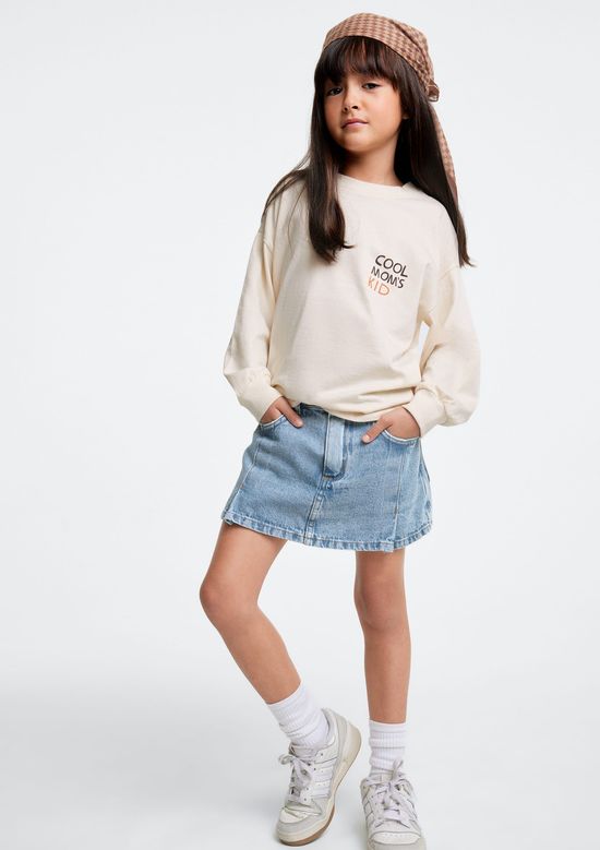 Foto do produto: Shorts Saia Jeans Infantil Estonado - Azul