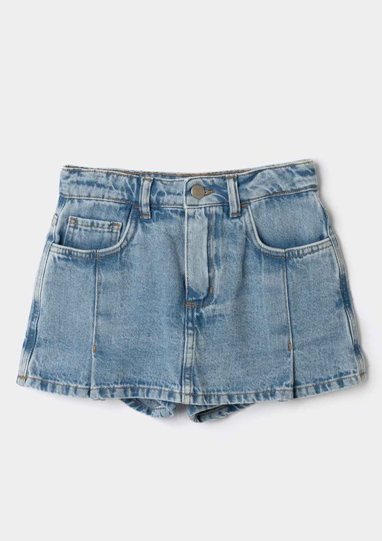 Foto do produto: Shorts Saia Jeans Infantil Estonado - Azul