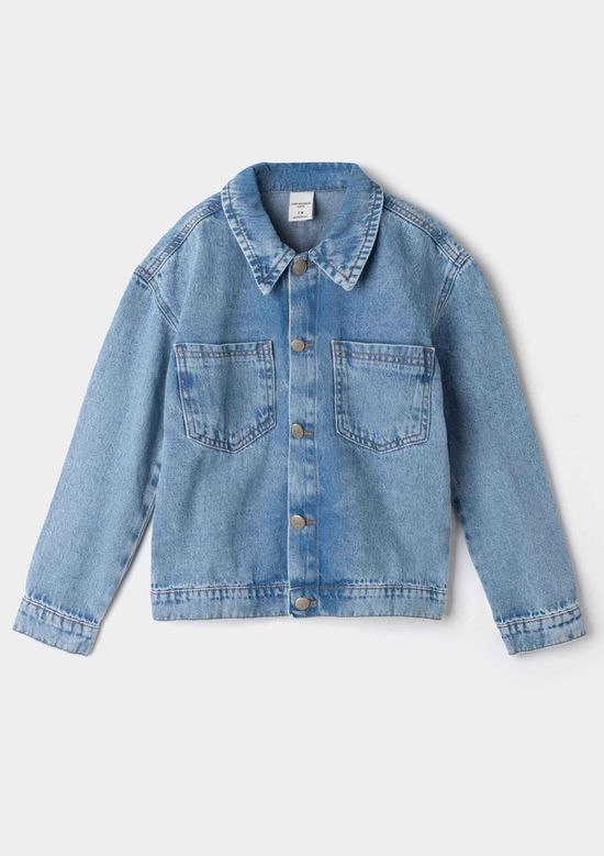 Foto do produto: Jaqueta Jeans Infantil Unissex Trucker - Azul
