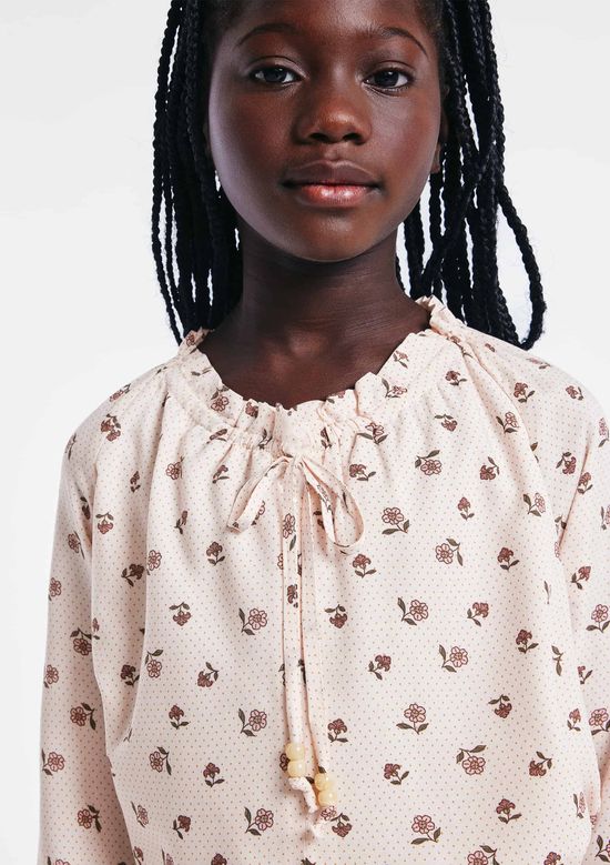Foto do produto: Blusa Bata Infantil Menina Estampada - Rosa