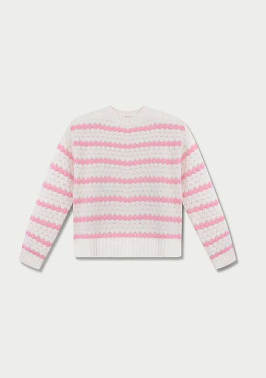 Foto do produto: Blusão Infantil Menina Tricô Texturizado - Rosa