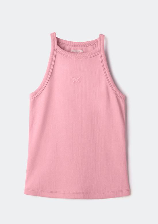 Foto do produto: Regata Infantil Menina Em Ribana - Rosa