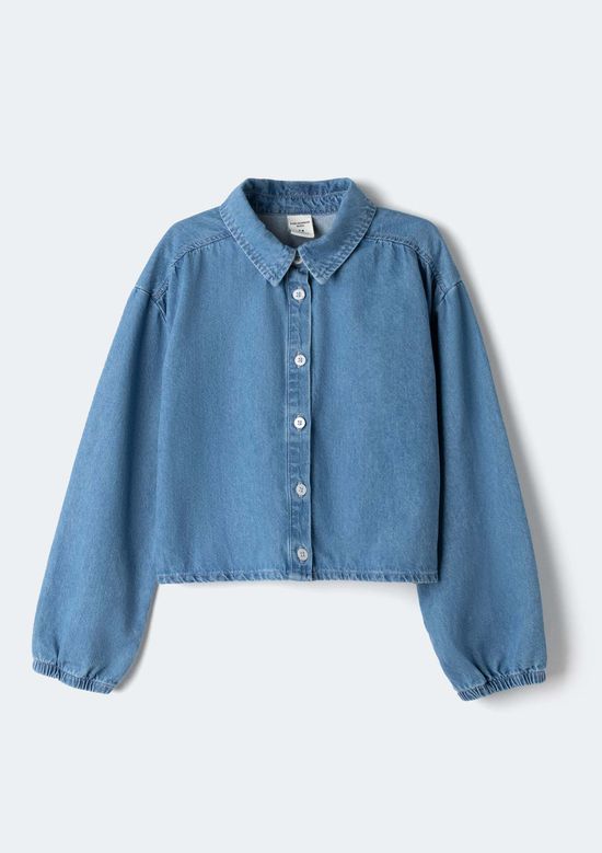 Foto do produto: Camisa Jeans Infantil Menina - Azul