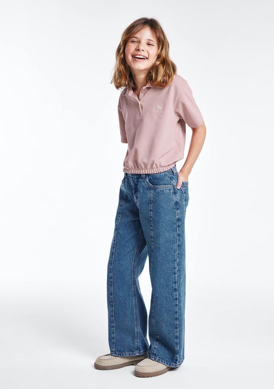 Foto do produto: Calça Jeans Infantil Menina Wide Leg - Azul