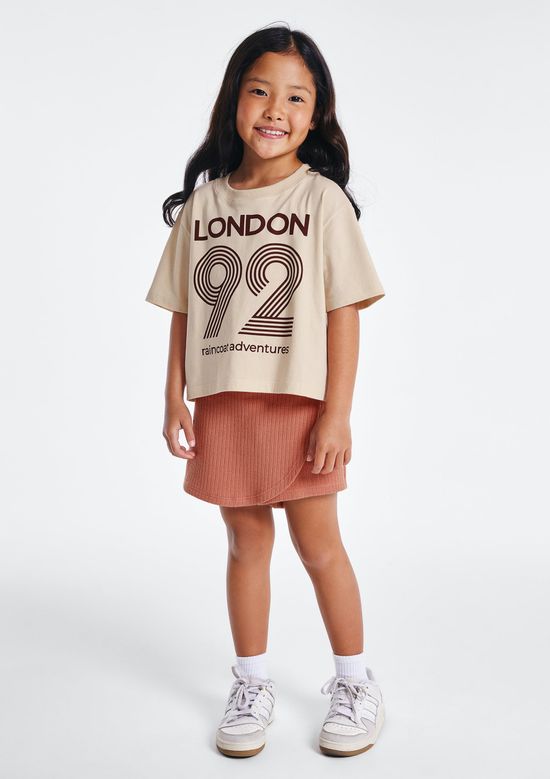 Foto do produto: Conjunto Infantil Menina Com Shorts Saia - Rosa