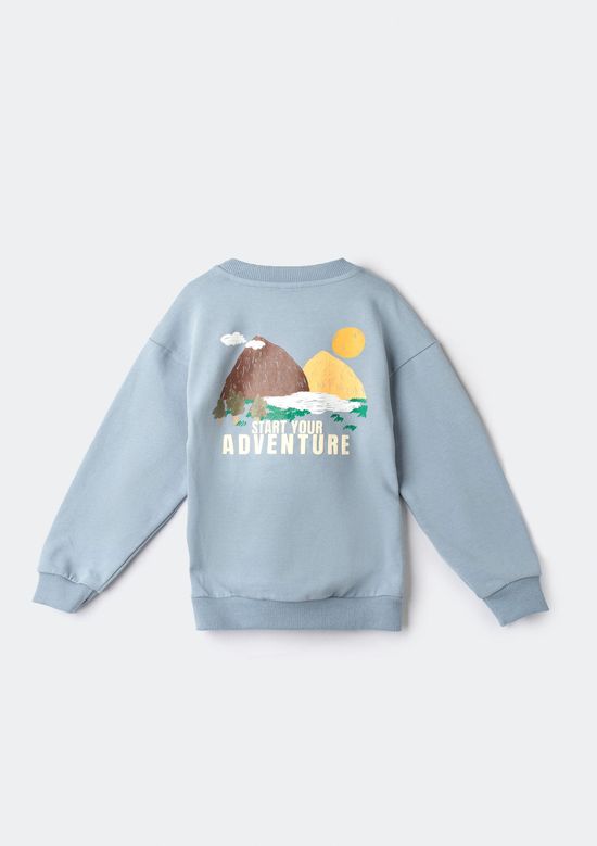 Foto do produto: Blusão Infantil Menino Em Moletom - Azul