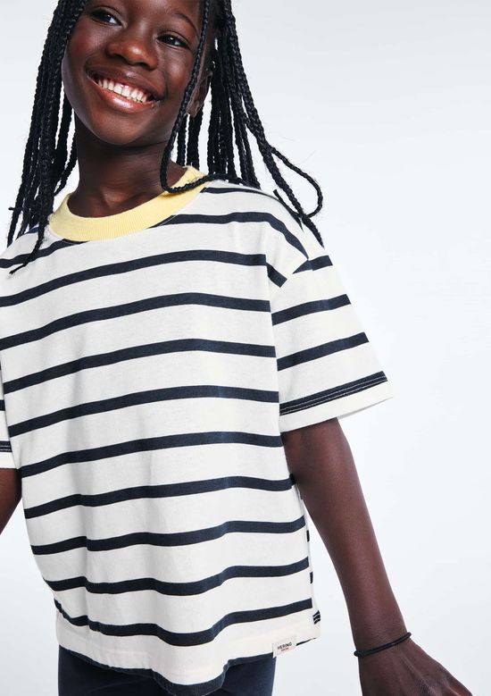 Foto do produto: Blusa Infantil Menina Em Malha Binada Fio Tinto - Creme