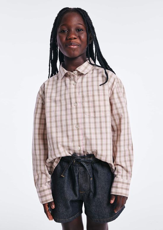 Foto do produto: Camisa Infantil Menina Em Tricoline - Rosa