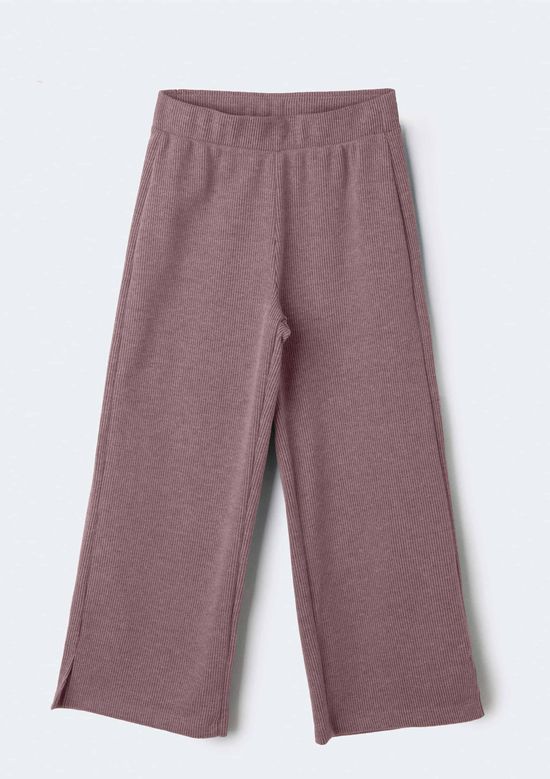 Foto do produto: Calça Infantil Menina Wide Leg Em Tricô - Vinho