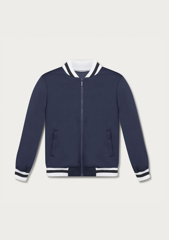 Foto do produto: Jaqueta Infantil Bomber Com Detalhes Em Retilínea - Azul