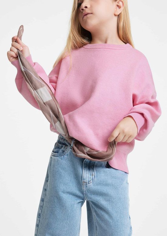 Foto do produto: Blusão Infantil Menina Em Tricô - Rosa