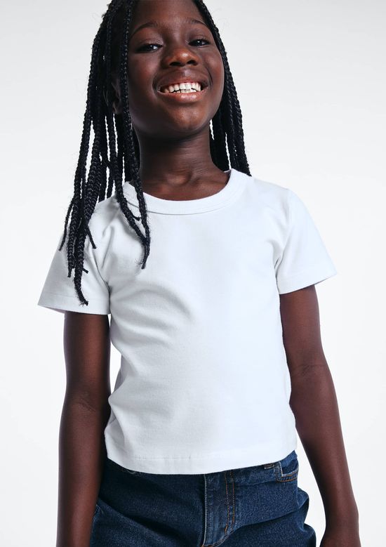 Foto do produto: Blusa Infantil Menina Baby Tee - Branco