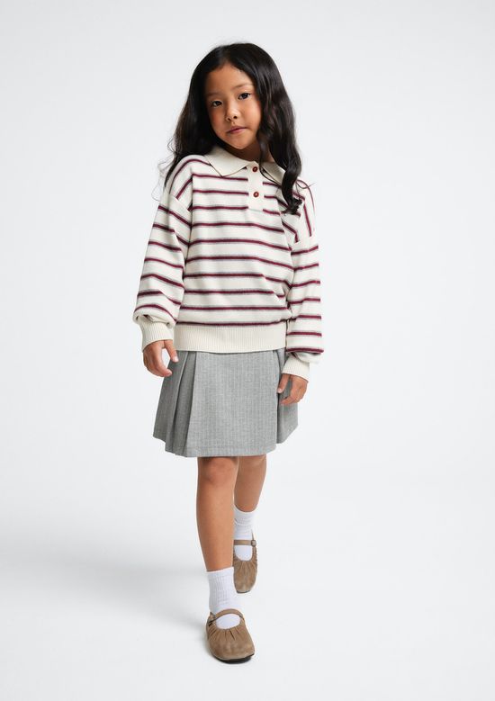 Foto do produto: Shorts Saia Infantil Com Pregas - Cinza